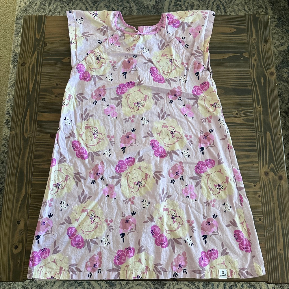 Gownies Maternity Gown S/M Pink Floral Labor Delivery Hospital Pajama